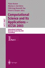 Computational Science And Its Applications Iccsa 2003 International Conference Montreal Canada May 1821 2003 Proceedings Part I 1st Edition Richard P Brent