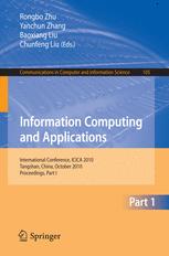Information Computing And Applications International Conference Icica 2010 Tangshan China October 1518 2010 Proceedings Part I 1st Edition Chao Jiang