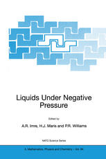 Liquids Under Negative Pressure Proceedings Of The Nato Advanced Research Workshop On Liquids Under Negative Pressure Budapest Hungary 2325 February 2002 1st Edition Robin J Speedy Auth