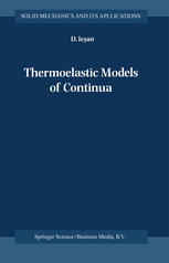 Thermoelastic Models Of Continua 1st Edition D Iean Auth