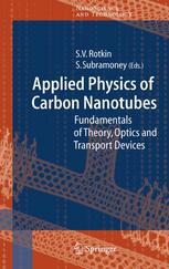 Applied Physics Of Carbon Nanotubes Fundamentals Of Theory Optics And Transport Devices 1st Edition Sv Rotkin Auth