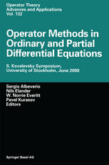 Operator Methods In Ordinary And Partial Differential Equations S Kovalevsky Symposium University Of Stockholm June 2000 1st Edition Sergio Albeverio