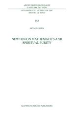 Newton On Mathematics And Spiritual Purity Ayval Leshem Auth
