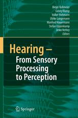Hearing From Sensory Processing To Perception 1st Edition Otto Gleich