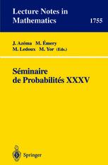 Sminaire De Probabilits Xxxv 1st Edition Masao Nagasawa Hiroshi Tanaka Auth