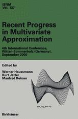 Recent Progress In Multivariate Approximation 4th International Conference Wittenbommerholz Germany September 2000 1st Edition Manfred Reimer