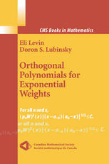 Orthogonal Polynomials For Exponential Weights 1st Edition Eli Levin