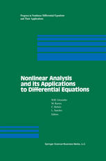 Nonlinear Analysis And Its Applications To Differential Equations 1st Edition C De Coster