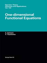 Onedimensional Functional Equations 1st Edition Genrich Belitskii