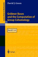 Grbner Bases And The Computation Of Group Cohomology 1st Edition David J Green Auth