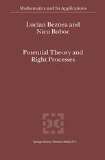 Potential Theory And Right Processes 1st Edition Lucian Beznea