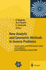New Analytic And Geometric Methods In Inverse Problems Lectures Given At The Ems Summer School And Conference Held In Edinburgh Scotland 2000 1st Edition Yuri Burago