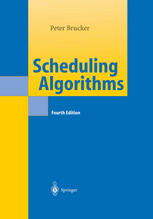 Scheduling Algorithms Professor Dr Peter Brucker Auth