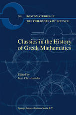 Classics In The History Of Greek Mathematics 1st Edition Hansjoachim Waschkies Auth