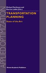 Transportation Planning State Of The Art 1st Edition Hillel Bargera