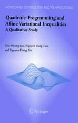 Quadratic Programming And Affine Variational Inequalities A Qualitative Study 1st Edition Gue Myung Lee