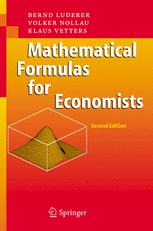 Mathematical Formulas For Economists Professor Dr Bernd Luderer