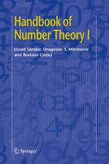 Handbook Of Number Theory I 1st Edition Jzsef Sndor Dragoslav S Mitrinovi