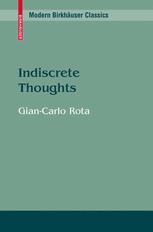 Indiscrete Thoughts 1st Edition Giancarlo Rota Auth Fabrizio Palombi Eds