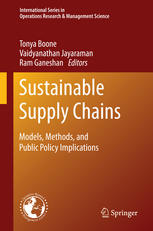 Sustainable Supply Chains Models Methods And Public Policy Implications 1st Edition Tonya Boone