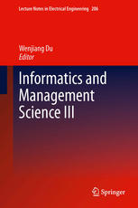Informatics And Management Science Iii 1st Edition Jianming Shen