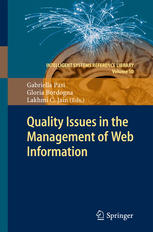 Quality Issues In The Management Of Web Information 1st Edition Gabriella Pasi