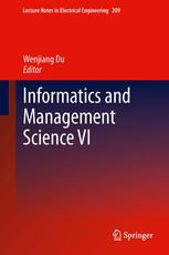 Informatics And Management Science Vi 1st Edition Hui Zhao Shujuan Fu