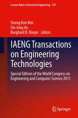 Iaeng Transactions On Engineering Technologies Special Edition Of The World Congress On Engineering And Computer Science 2011 1st Edition Raymond Moberly