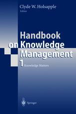 Handbook On Knowledge Management 1 Knowledge Matters 1st Edition David Bennet