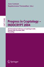 Progress In Cryptology Indocrypt 2004 5th International Conference On Cryptology In India Chennai India December 2022 2004 Proceedings 1st Edition Colin Boyd Auth