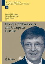Fete Of Combinatorics And Computer Science Noga Alon Nicholas Wormald Auth
