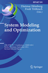 System Modeling And Optimization 25th Ifip Tc 7 Conference Csmo 2011 Berlin Germany September 1216 2011 Revised Selected Papers 1st Edition Eduardo Casas Auth