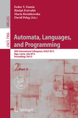 Automata Languages And Programming 40th International Colloquium Icalp 2013 Riga Latvia July 812 2013 Proceedings Part Ii 1st Edition Jon Kleinberg Auth