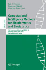 Computational Intelligence Methods For Bioinformatics And Biostatistics 9th International Meeting Cibb 2012 Houston Tx Usa July 1214 2012 Revised Selected Papers 1st Edition Artem L Ponomarev