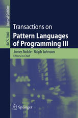Transactions On Pattern Languages Of Programming Iii 1st Edition Andreas Rüping Auth