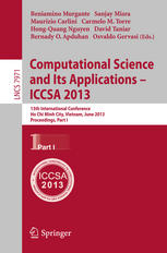 Computational Science And Its Applications Iccsa 2013 13th International Conference Ho Chi Minh City Vietnam June 2427 2013 Proceedings Part I 1st Edition Noelia Faginas Lago