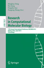 Research In Computational Molecular Biology 17th Annual International Conference Recomb 2013 Beijing China April 710 2013 Proceedings 1st Edition Mukul S Bansal