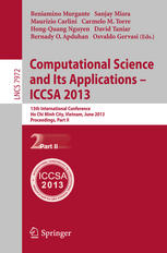 Computational Science And Its Applications Iccsa 2013 13th International Conference Ho Chi Minh City Vietnam June 2427 2013 Proceedings Part Ii 1st Edition Ana Carla Peixoto Bitencourt Auth