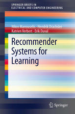 Recommender Systems For Learning 1st Edition Nikos Manouselis
