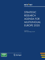 Metanet Strategic Research Agenda For Multilingual Europe 2020 1st Edition Georg Rehm