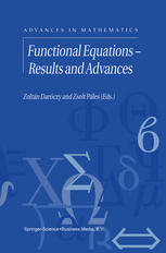 Functional Equations Results And Advances 1st Edition Roman Badora