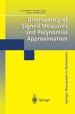 Discrepancy Of Signed Measures And Polynomial Approximation 1st Edition Vladimir V Andrievskii