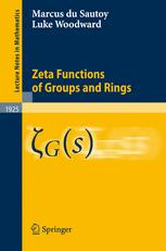 Zeta Functions Of Groups And Rings 1st Edition Marcus Du Sautoy