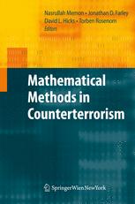 Mathematical Methods In Counterterrorism 1st Edition David L Hicks
