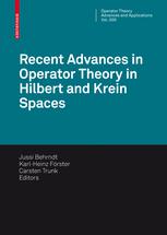 Recent Advances In Operator Theory In Hilbert And Krein Spaces 1st Edition Vadym Adamyan