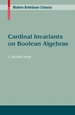 Cardinal Invariants On Boolean Algebras J Donald Monk Auth