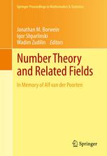 Number Theory And Related Fields In Memory Of Alf Van Der Poorten 1st Edition David Hunt Auth