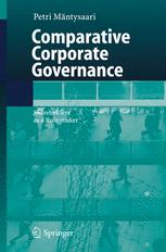 Comparative Corporate Governance Shareholders As A Rulemaker 1st Edition Professor Petri Mntysaari Auth