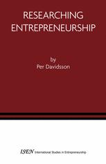 Researching Entrepreneurship 1st Edition Per Davidsson Auth