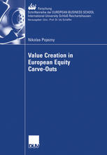 Value Creation In European Equity Carveouts 1st Edition Nikolas Pojezny Auth